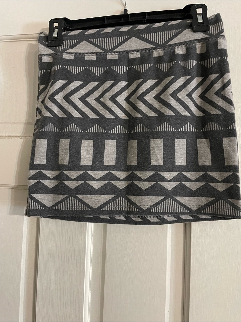 Garage Gray & Light Gray Geometric Mini Skirt